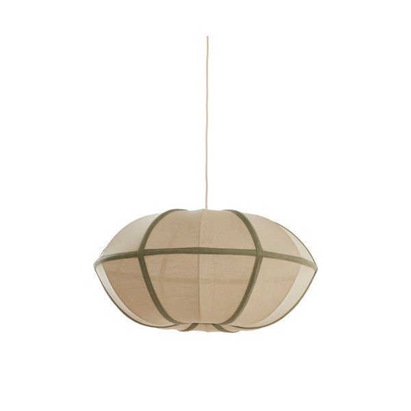 Krēmkrāsas piekaramā lampa ar auduma abažūru Mirelys – Light & Living
