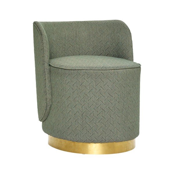 Zaļš pufs Hübsch Pouf Brass Ring, augstums 62 cm