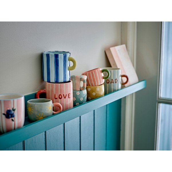 Gaiši zaļa/gaiši rozā espreso keramikas tasīte 110 ml Nini – Bloomingville-image-3