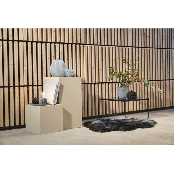 Melns žurnālgaldiņš ar marmora imitācijas galda virsmu 60x60 cm Gorm – Villa Collection-image-4