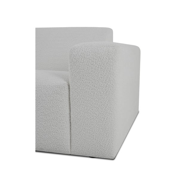 Balts stūra dīvāns no buklē auduma (ar kreiso stūri) Roxy – Scandic-image-3