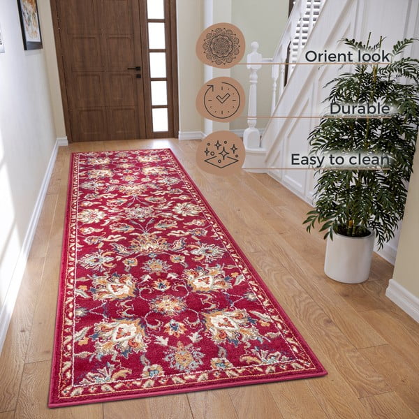 Sarkans paklājs 80x240 cm Orient Caracci – Hanse Home-image-4