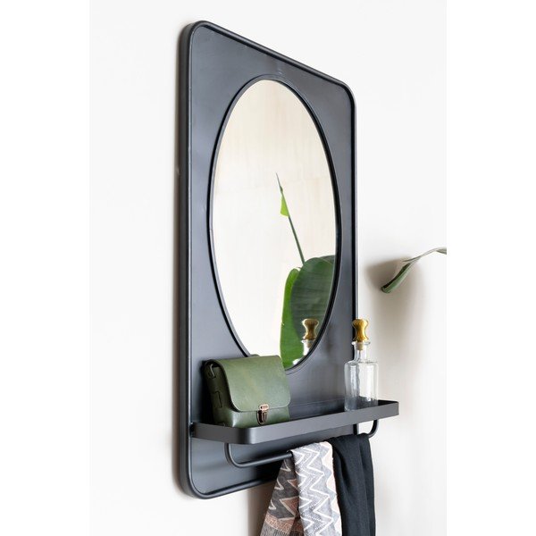 Sienas spogulis ar plauktu 50x80 cm Pascal – White Label-image-2