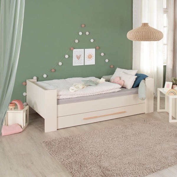 Bēša bērnu gulta ar veļas kasti bez režģa 90x200 cm Kids – Roba-image-2