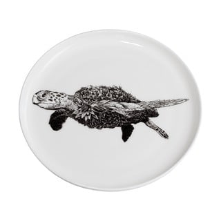 Balts porcelāna šķīvis Maxwell & Williams Marini Ferlazzo Sea Turtle, ø 20 cm