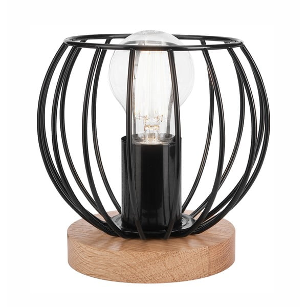 Melna galda lampa (augstums 16 cm) Timo – LAMKUR