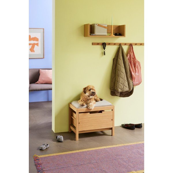 Dabīga toņa sienas plaukts ar ozolkoka imitāciju 64 cm Gap – Hübsch-image-2