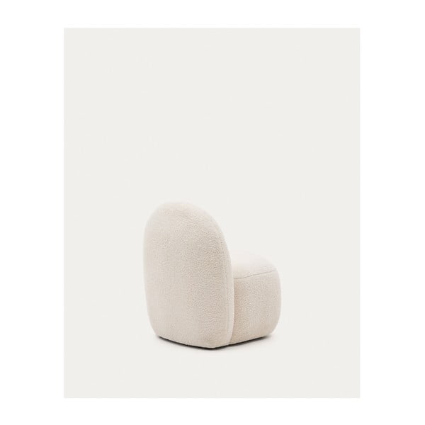 Balts bērnu atpūtas krēsls no buklē auduma Bucky – Kave Home-image-3