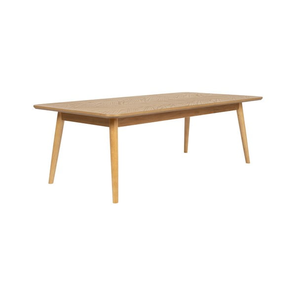 Dabīga toņa žurnālgaldiņš ar ozolkoka imitācijas galda virsmu 60x120 cm Fabio – White Label-image-2