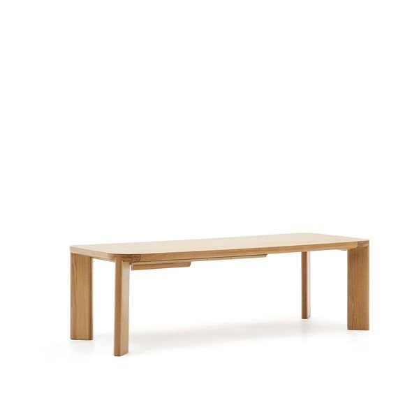 Izvelkams ēdamgalds ar papildu galda virsmu ar ozolkoka imitācijas galda virsmu 100x240 cm Jondal – Kave Home