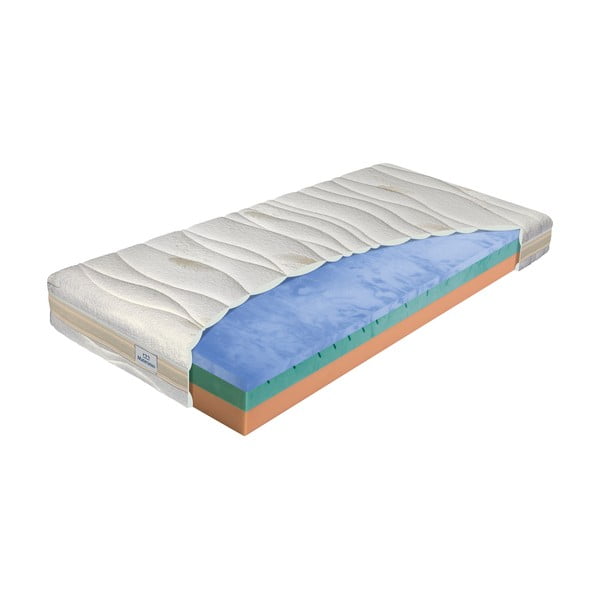 Vidēji stingrs/mīksts putu divpusējs matracis 200x200 cm BIOGREEN stretch  T3  – Materasso-image-1