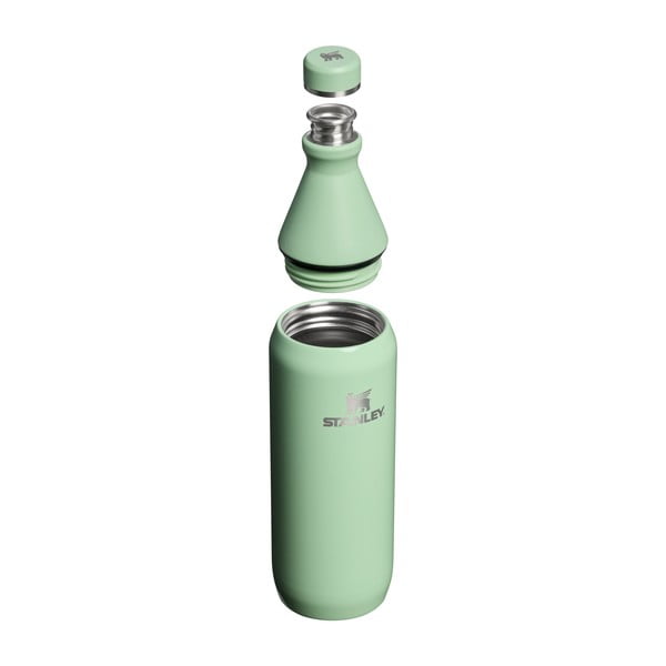 Salvijas zaļa nerūsējošā tērauda termopudele 600 ml All Day Slim Bottle Pistachio Gloss – Stanley-image-1