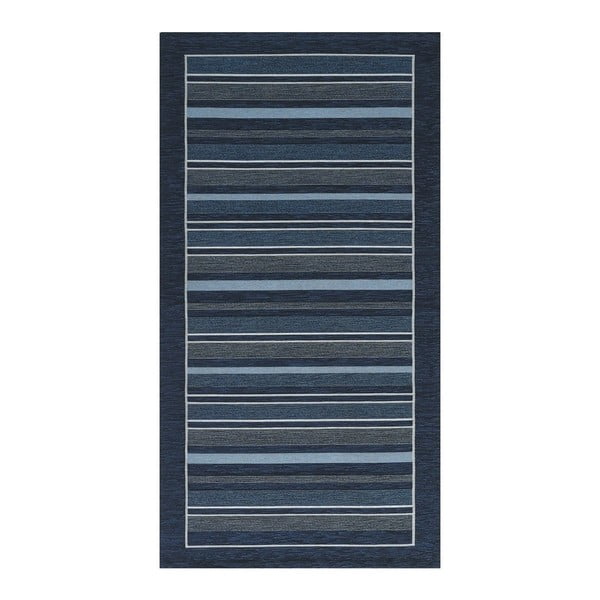 Tumši zils paklājs Floorita Velour, 55 x 280 cm