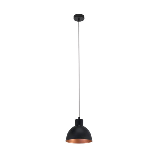 Melna/bronzas krāsas piekaramā lampa ar metāla abažūru ø 21 cm TRURO 1 – EGLO