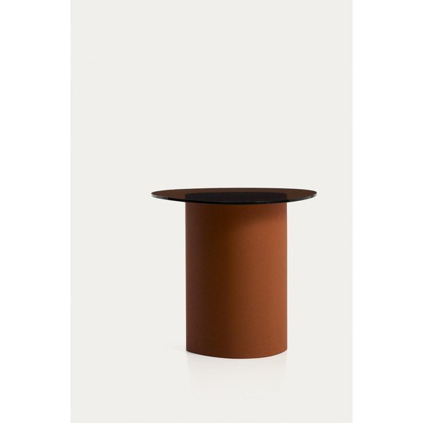 Sānu galdiņš ar stikla galda virsmu 47x48 cm Olir – Kave Home-image-4