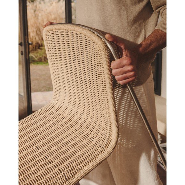 Bēšs dārza krēsls Tavari – Kave Home-image-4