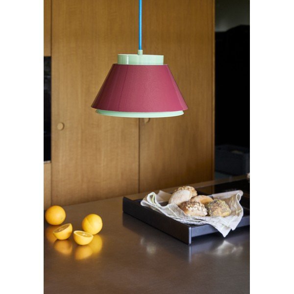 Sarkana/zaļa metāla piekaramā lampa ø 25 cm Remi – Hübsch-image-1