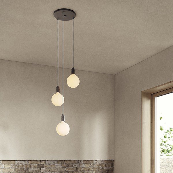 Tumši pelēka piekaramā lampa ar regulējamu spilgtumu ø 25 cm Triple Pendant – tala-image-1