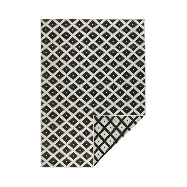 Melnbalts rakstains divpusējs paklājs Bougari, 120 x 170 cm-image-1