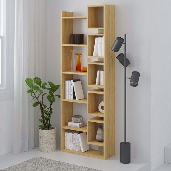 Grāmatplaukts ar ozolkoka imitāciju 60x168,5 cm Eladi – Marckeric-image-4