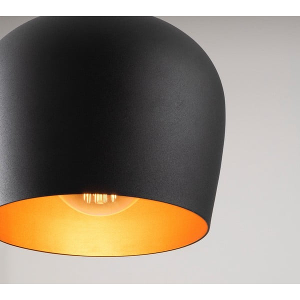 Melna piekaramā lampa ar metāla abažūru Berceste – Opviq lights-image-3