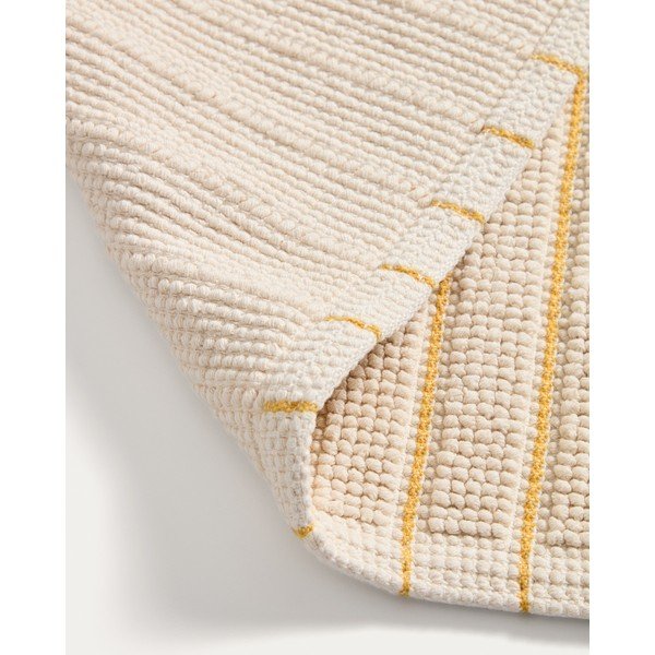 Dzeltens/bēšs tekstila vannas istabas paklājiņš 50x80 cm Merade – Kave Home-image-2