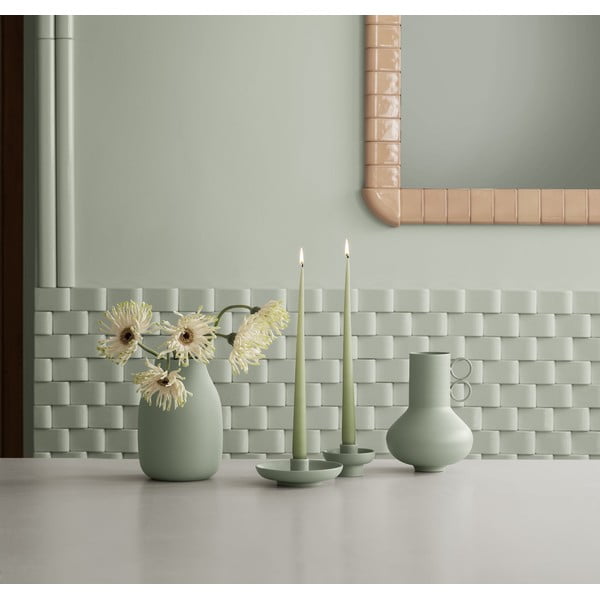 Salvijas zaļa metāla vāze (augstums 20 cm) Loha – Blomus-image-1