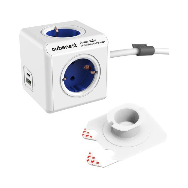 Kontaktligzda 13 cm PowerCube Extended USB Schuko – Cubenest-image-1