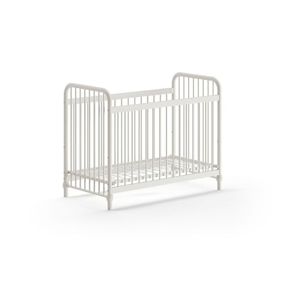 Balta metāla bērnu gultiņa 60x120 cm BRONXX – Vipack-image-2