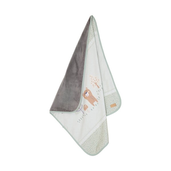 Gaiši zaļa mikroplīša bērnu sega 80x80 cm Woodland Buddies – Roba-image-1