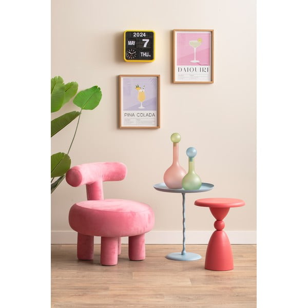 Metāla apaļš sānu galdiņš ø 40 cm Zig Zag – Leitmotiv-image-3