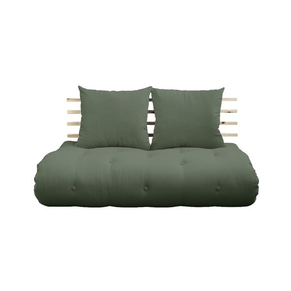 Izvelkamais dīvāns Karup Design Shin Sano Natural Clear/Olive Green
