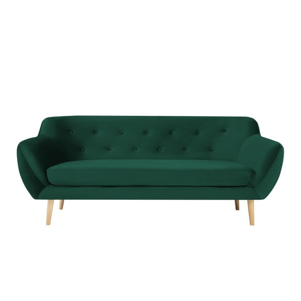 Zaļš trīsvietīgs dīvāns Mazzini Sofas Amelie