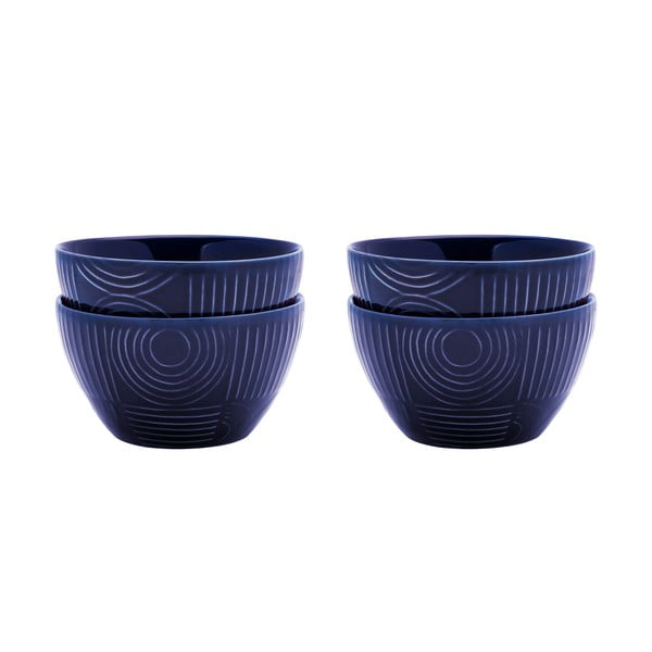 Tumši zilas keramikas bļodiņas (4 gab.) 400 ml Arc – Maxwell & Williams