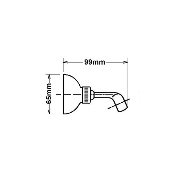 Spīdīgas sudraba krāsas misiņa dušas galvas turētājs ø 6,5 cm – Sapho-image-1