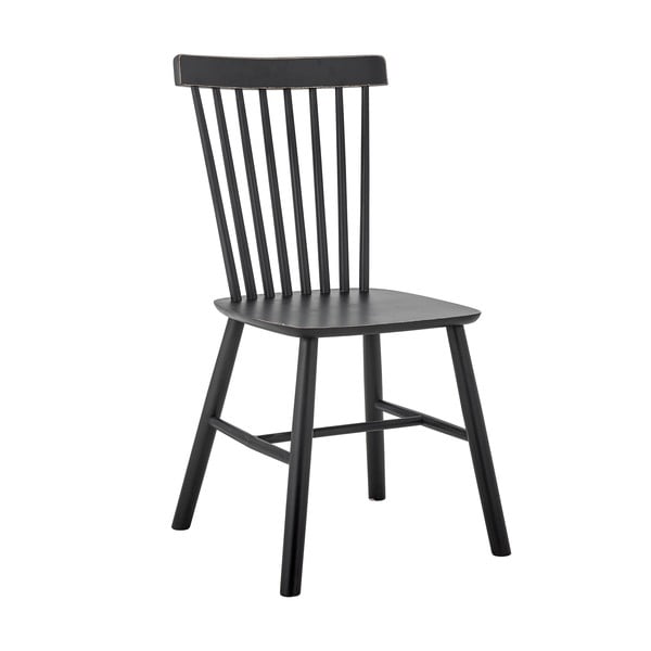 Melns gumijkoka masīvkoka pusdienu krēsls Mill – Bloomingville