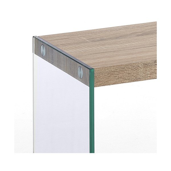 Dabīga toņa stikla TV galdiņš 120x45x29,5 cm Nancy – Tomasucci-image-3