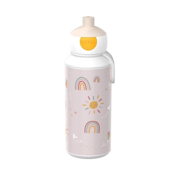 Bēša plastmasas bērnu pudele 400 ml Sunshine & Rainbow – Mepal