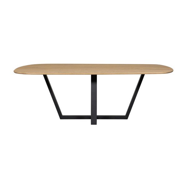 Ēdamgalds ar ozola masīvkoka galda virsmu 100x220 cm Tablo – WOOOD