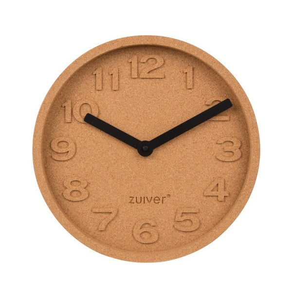 Korķa sienas pulkstenis Zuiver Cork, ø 31 cm