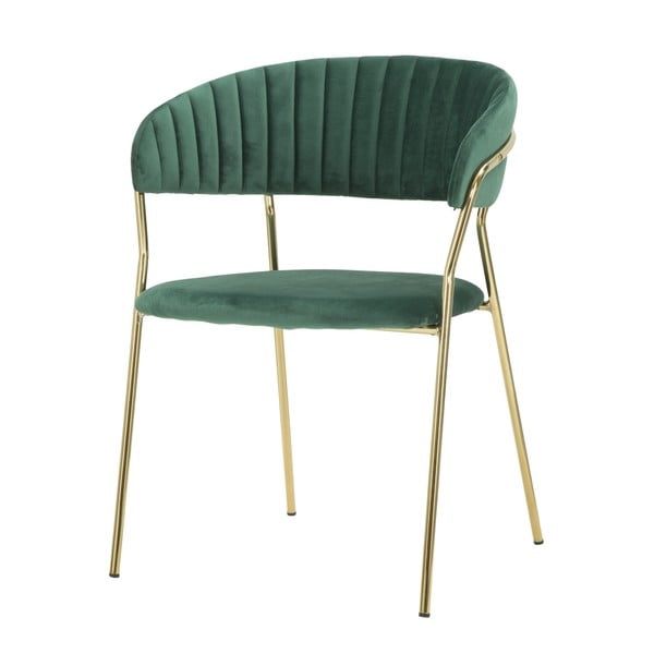 Mauro Ferretti Poltrona smaragdzaļš krēsls ar zelta struktūru