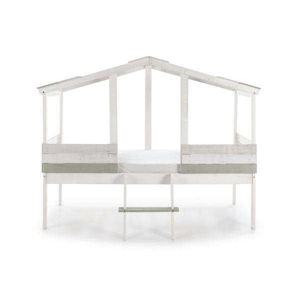 Balta bērnu gulta ar priedes koka konstrukciju Marckeric Ulises, 90 x 190 cm