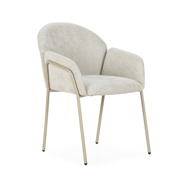 Bēši polsterēti ēdamistabas krēsli (2 gab.) Aslin – MOME