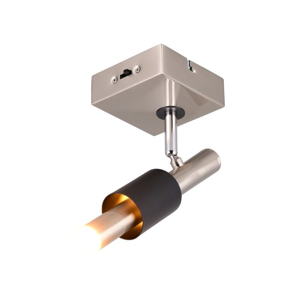 Melna/sudraba krāsas LED prožektora tipa lampa 20,5x10 cm Ikaris – Trio Select-image-3