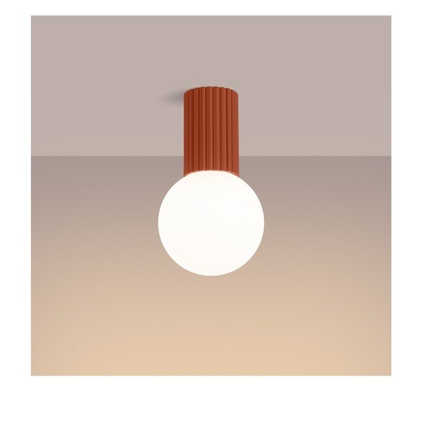 Oranža griestu lampa ar stikla abažūru ø 12 cm Orbital – Sollux-image-1