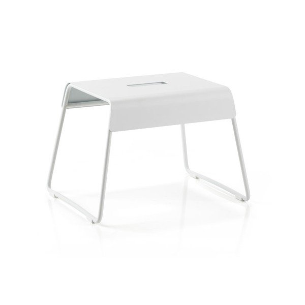 Balts tērauda taburete Zone A-Stuff