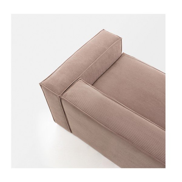 Rozā velveta dīvāns Kave Home Blok, 240 cm-image-1