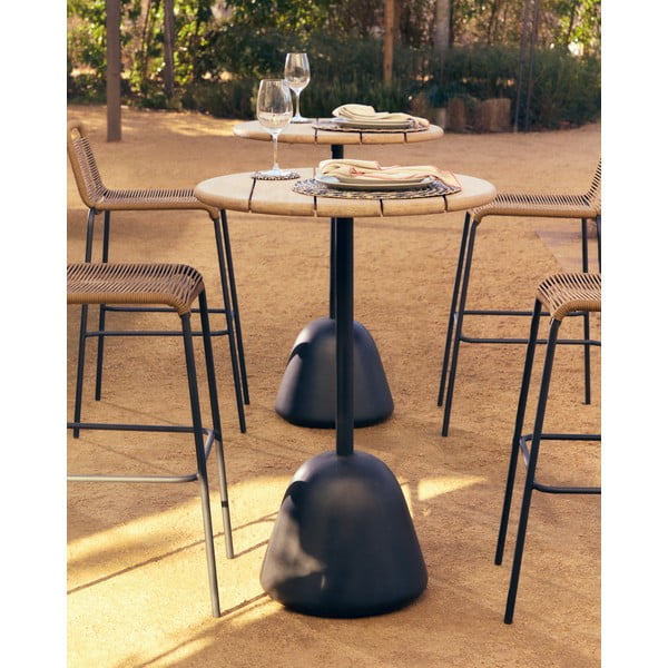 Apaļš bāra galds ar akācijas koka galda virsmu ø 70 cm Saura – Kave Home-image-1