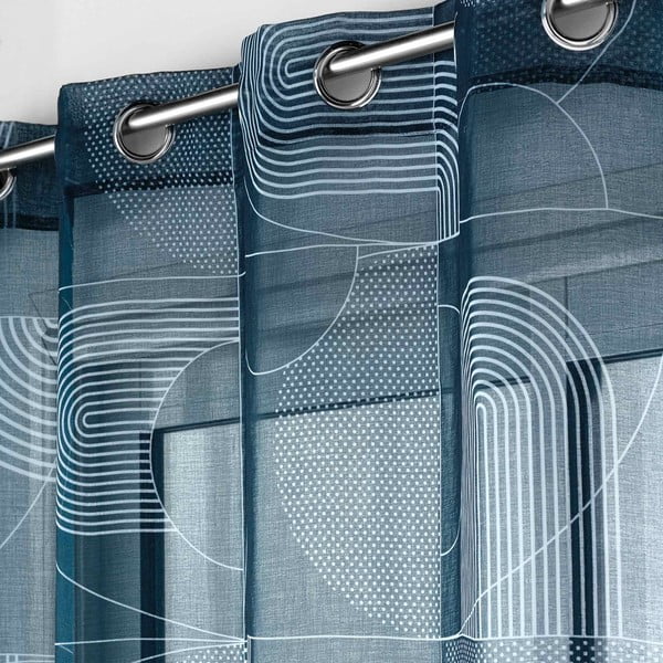 Tumši zils dienas aizkars 140x280 cm Esquisse – douceur d'intérieur-image-1