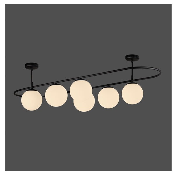 Melna griestu lampa Squid Lighting Elips, garums 124 cm-image-1